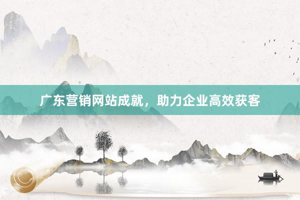 广东营销网站成就，助力企业高效获客